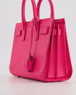 Saint Laurent Hot Pink Mini Sac De Jour Bag with Gold Hardware RRP £2,040