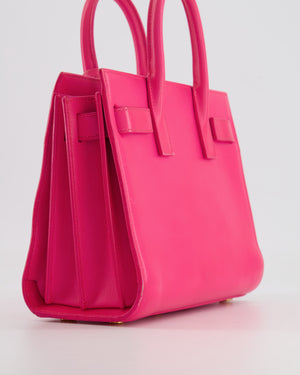 Saint Laurent Hot Pink Mini Sac De Jour Bag with Gold Hardware RRP £2,040