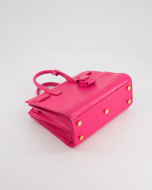 Saint Laurent Hot Pink Mini Sac De Jour Bag with Gold Hardware RRP £2,040