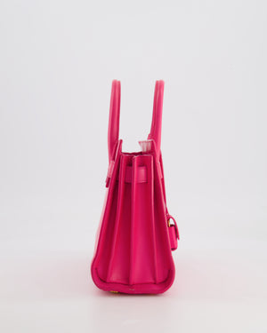 Saint Laurent Hot Pink Mini Sac De Jour Bag with Gold Hardware RRP £2,040