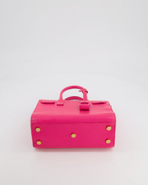 Saint Laurent Hot Pink Mini Sac De Jour Bag with Gold Hardware RRP £2,040
