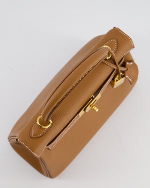 *RARE & FIRE PRICE* Hermès Kelly 25 Retourne Bag in Gold Togo Leather with Gold Hardware