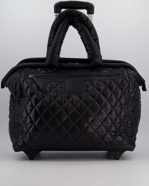 Chanel Black Quilted Nylon Coco Cocoon Trolley Case on Wheels
