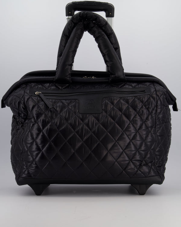 Chanel Black Quilted Nylon Coco Cocoon Trolley Case on Wheels