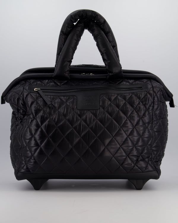 Chanel Black Quilted Nylon Coco Cocoon Trolley Case on Wheels