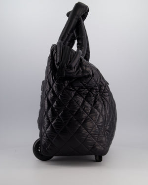 Chanel Black Quilted Nylon Coco Cocoon Trolley Case on Wheels