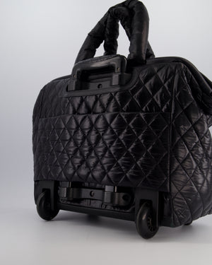 Chanel Black Quilted Nylon Coco Cocoon Trolley Case on Wheels