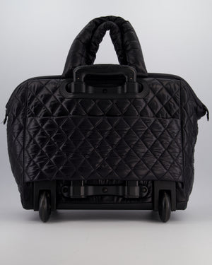 Chanel Black Quilted Nylon Coco Cocoon Trolley Case on Wheels