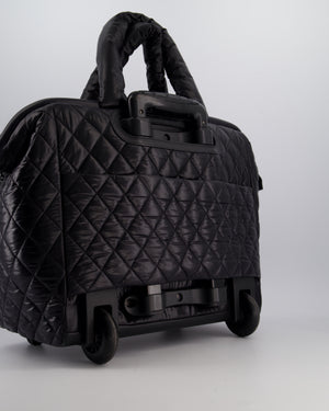 Chanel Black Quilted Nylon Coco Cocoon Trolley Case on Wheels