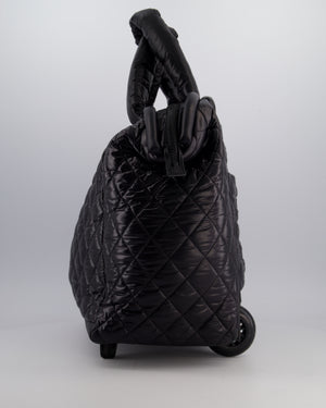 Chanel Black Quilted Nylon Coco Cocoon Trolley Case on Wheels
