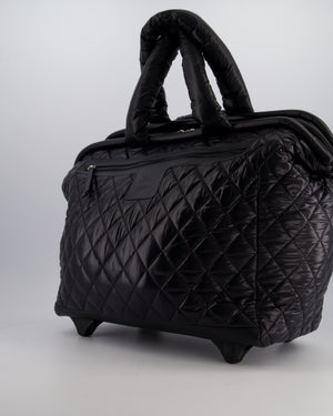 Chanel Black Quilted Nylon Coco Cocoon Trolley Case on Wheels