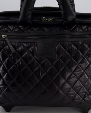 Chanel Black Quilted Nylon Coco Cocoon Trolley Case on Wheels