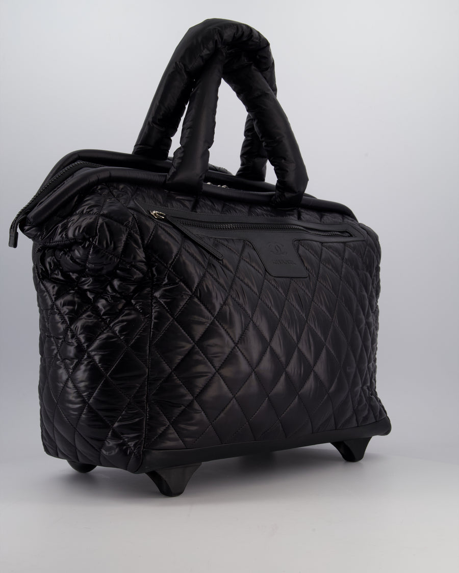 Chanel Black Quilted Nylon Coco Cocoon Trolley Case on Wheels