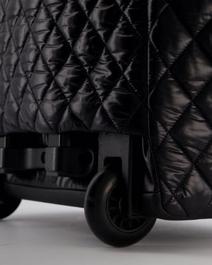 Chanel Black Quilted Nylon Coco Cocoon Trolley Case on Wheels
