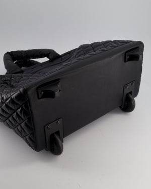Chanel Black Quilted Nylon Coco Cocoon Trolley Case on Wheels