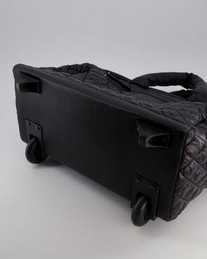 Chanel Black Quilted Nylon Coco Cocoon Trolley Case on Wheels