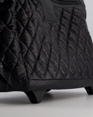 Chanel Black Quilted Nylon Coco Cocoon Trolley Case on Wheels