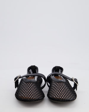 Alaïa Black Fishnet Mesh Ballet Flats Size EU 37