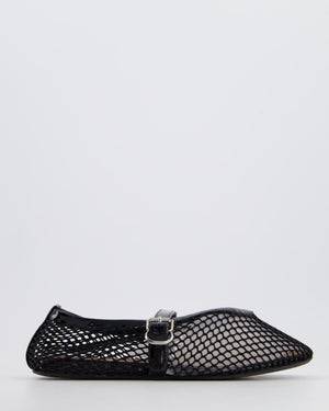 Alaïa Black Fishnet Mesh Ballet Flats Size EU 37