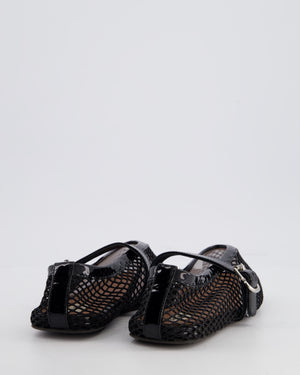 Alaïa Black Fishnet Mesh Ballet Flats Size EU 37