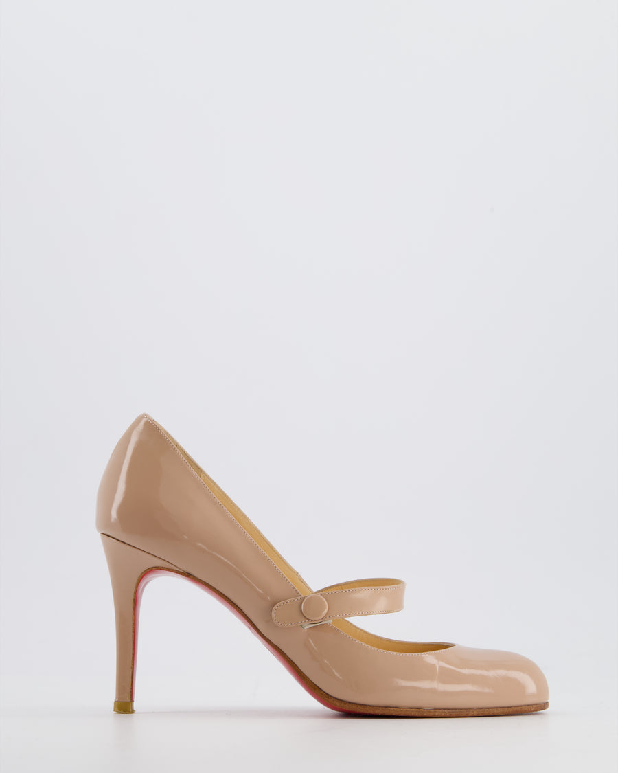 Christian Louboutin Light Pink Miss Jane Patent Leather Mary Jane Pump Size EU 35