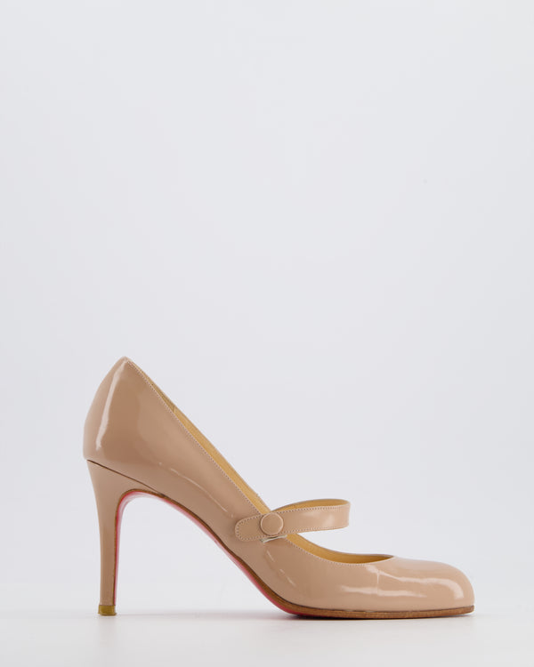 Christian Louboutin Light Pink Miss Jane Patent Leather Mary Jane Pump Size EU 35