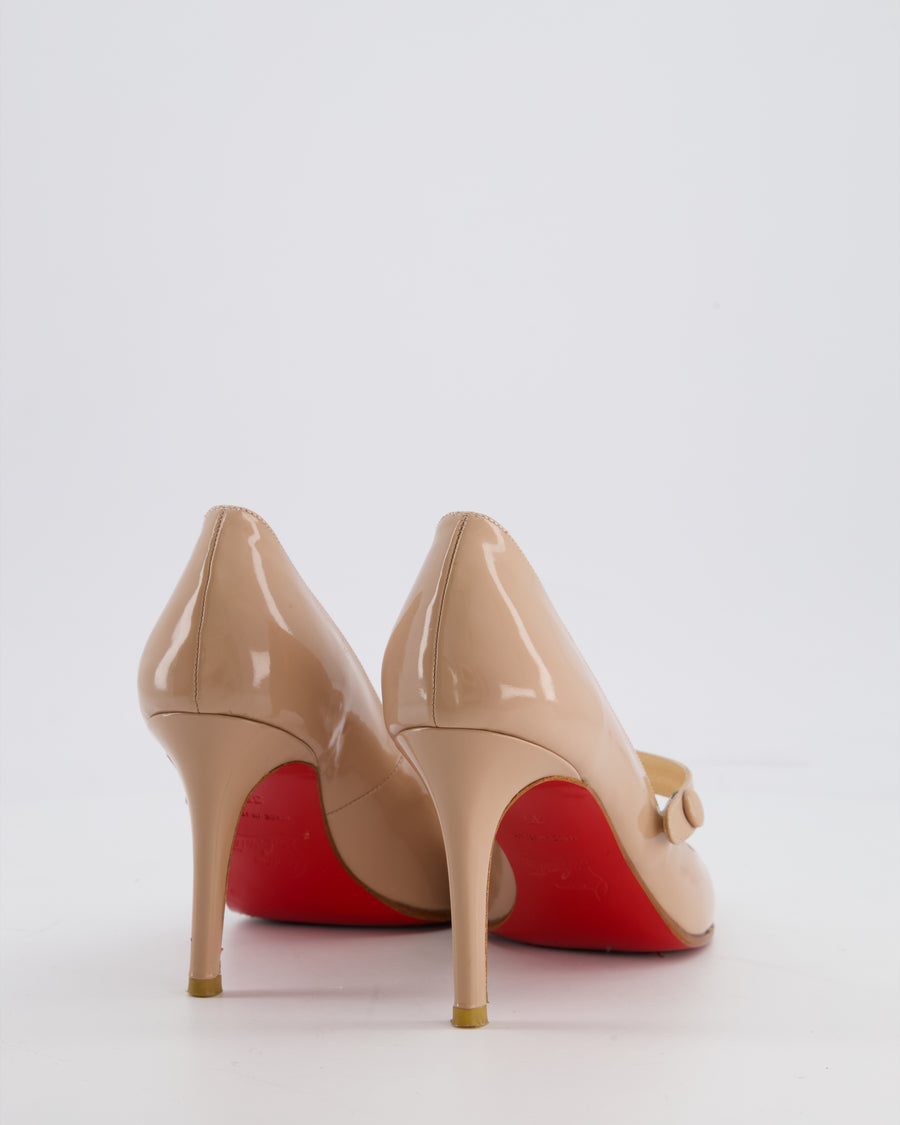 Christian Louboutin Light Pink Miss Jane Patent Leather Mary Jane Pump Size EU 35