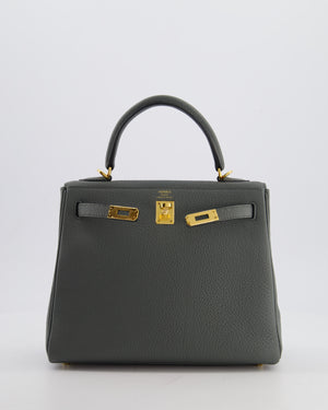 Hermès Kelly 25 Retourne Bag in Vert Amande Togo Leather with Gold Hardware