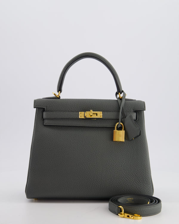 Hermès Kelly 25 Retourne Bag in Vert Amande Togo Leather with Gold Hardware