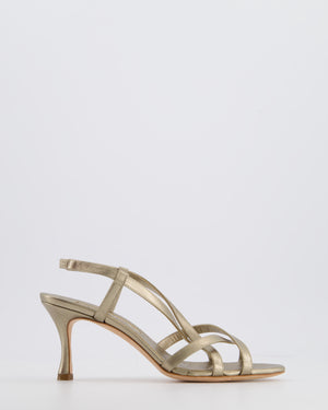 Manolo Blahnik Strappy Gold Heel Size EU 35