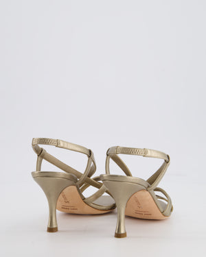 Manolo Blahnik Strappy Gold Heel Size EU 35