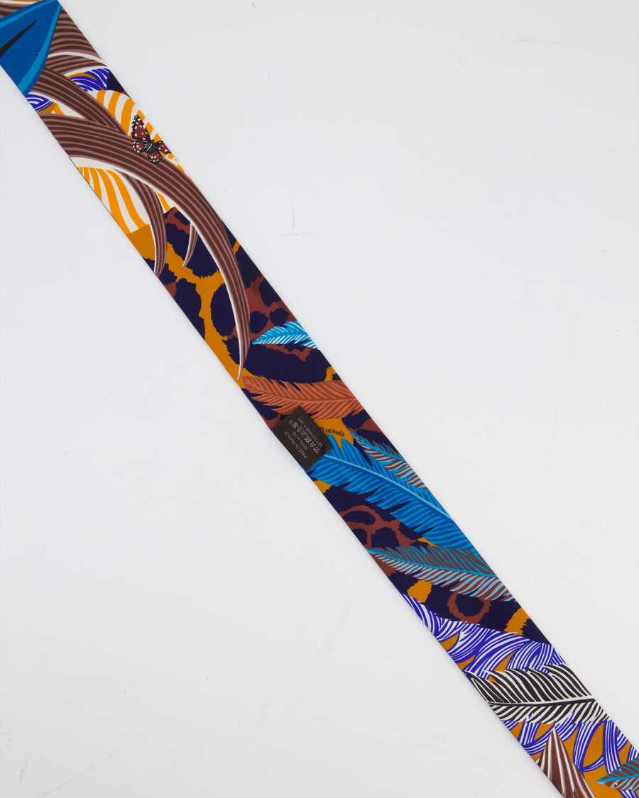 Hermès Bai Brun, Bleu & Orange Jaguar Quetzal Twilly