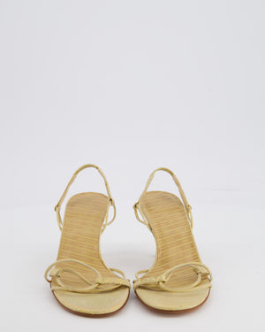 Jimmy Choo Yellow Iridescent Heeled Strappy Sandals Size EU 35