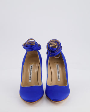 Manolo Blahnik x Vetements Blue Satin BB Heel 90 Size EU 35