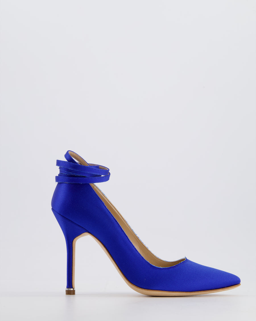 Manolo Blahnik x Vetements Blue Satin BB Heel 90 Size EU 35