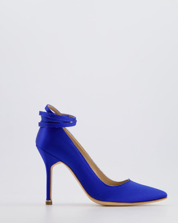 Manolo Blahnik x Vetements Blue Satin BB Heel 90 Size EU 35