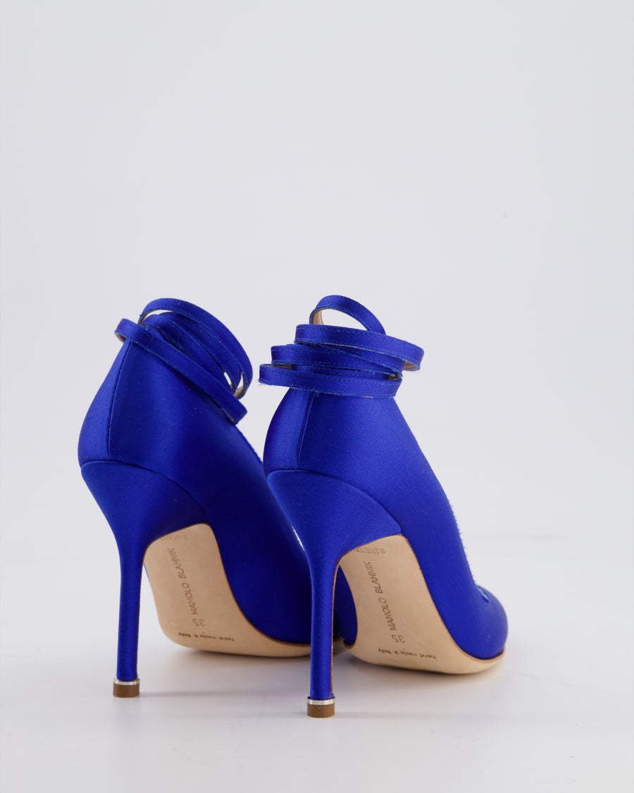 Manolo Blahnik x Vetements Blue Satin BB Heel 90 Size EU 35