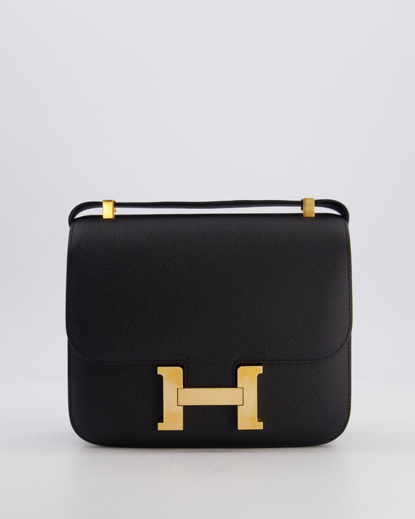 Hermès Constance III 24 Bag in Noir Epsom Leather with Rose Gold Hardware