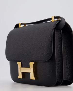 Hermès Constance III 24 Bag in Noir Epsom Leather with Rose Gold Hardware