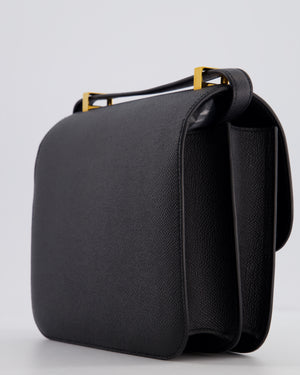 Hermès Constance III 24 Bag in Noir Epsom Leather with Rose Gold Hardware