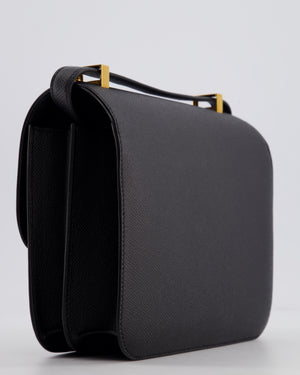 Hermès Constance III 24 Bag in Noir Epsom Leather with Rose Gold Hardware