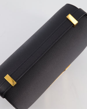 Hermès Constance III 24 Bag in Noir Epsom Leather with Rose Gold Hardware