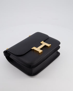 Hermès Constance III 24 Bag in Noir Epsom Leather with Rose Gold Hardware