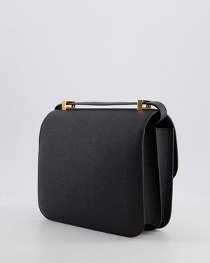 Hermès Constance III 24 Bag in Noir Epsom Leather with Rose Gold Hardware