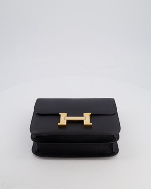 Hermès Constance III 24 Bag in Noir Epsom Leather with Rose Gold Hardware