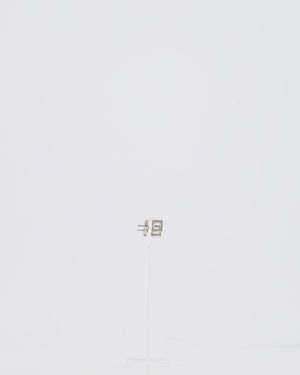 Hermes Cage D'H Earrings in Orange with Silver Hardware
