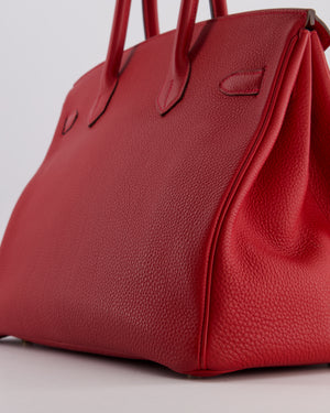Hermès Birkin 35 Retourne Bag in Rouge Casaque Togo Leather with Gold Hardware