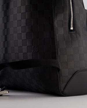 Louis Vuitton Black Campus Backpack in Damier Infinity Calfskin Leather with Silver Hardware