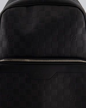 Louis Vuitton Black Campus Backpack in Damier Infinity Calfskin Leather with Silver Hardware