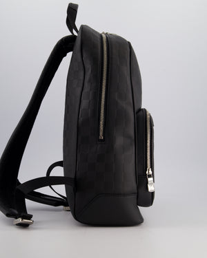 Louis Vuitton Black Campus Backpack in Damier Infinity Calfskin Leather with Silver Hardware